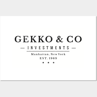 Gekko & Co - Investments - modern vintage logo Posters and Art